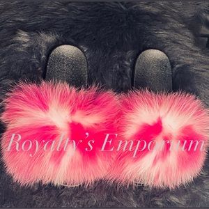 High Fashion Raccoon Fur Slippers